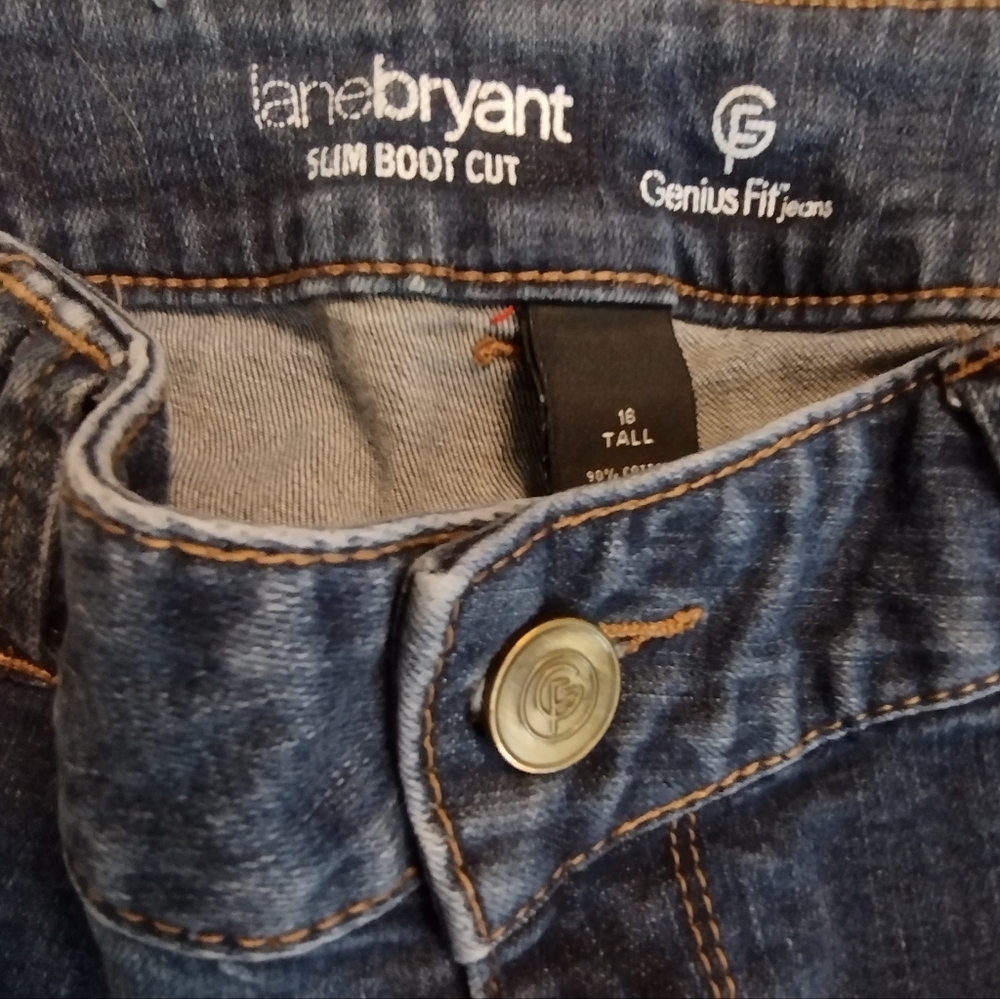 Lane Bryant Slim Boot Cut Jeans Genius Fit SZ16Tall